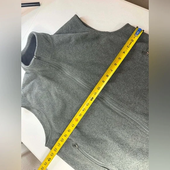 PATAGONIA Mens Vest L Gray Synchilla Full Zip Mock Neck Outdoor Hiking company - Picture 6 of 8